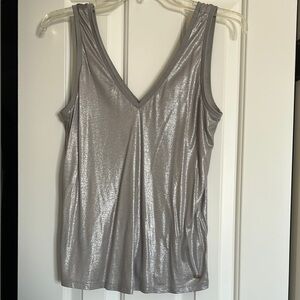 Metallic Silver Sleeveless Top by Ted Baker (London)